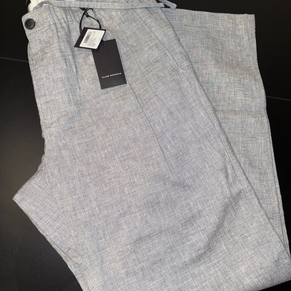 Gray/Blue Linen Pants | Club Monaco